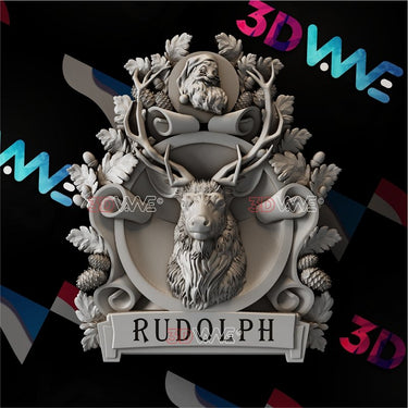 SANTA CLAUS & REINDEER 3d stl 3DWave.us